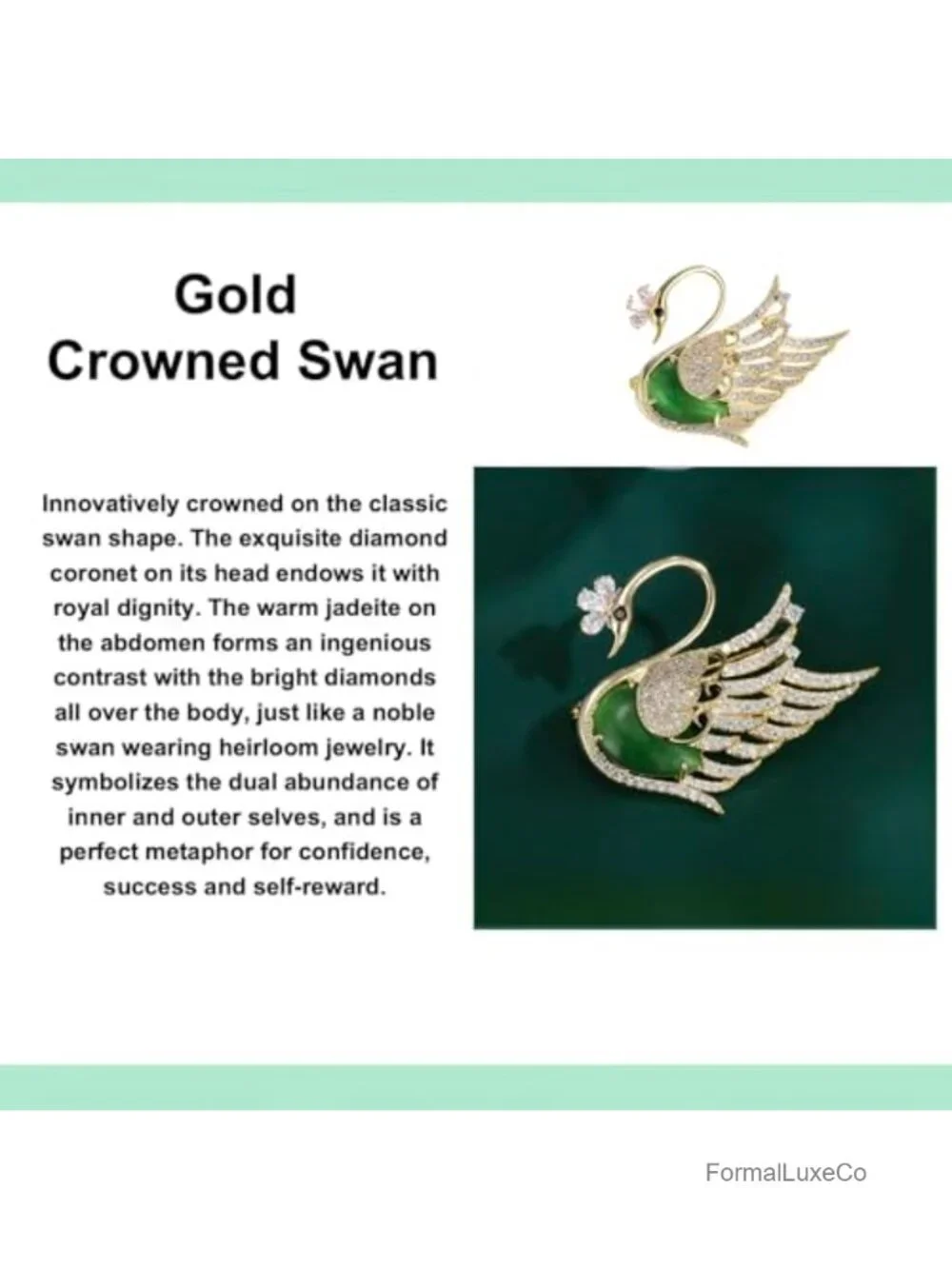 Enchanted Menagerie Brooch, Gold Plated Crystal Peacock Swan Phoenix Bee